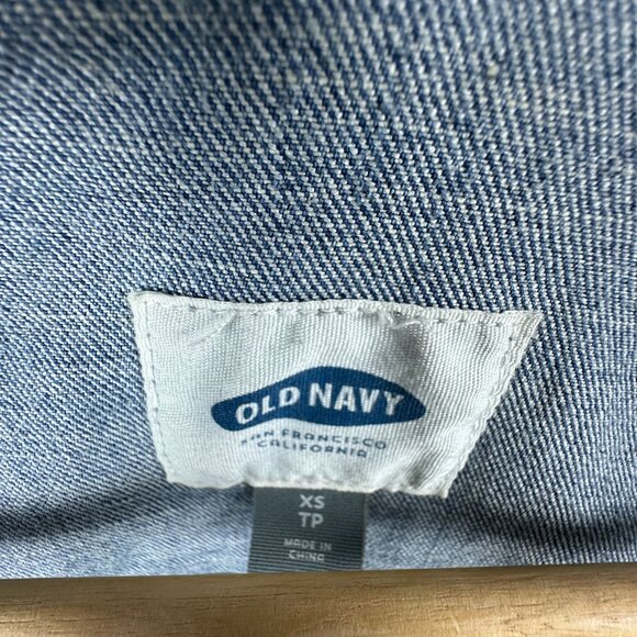 Old Navy Denim Jacket Women’s Size X Small Medium Wash Button Front Blue - Picture 4 of 11